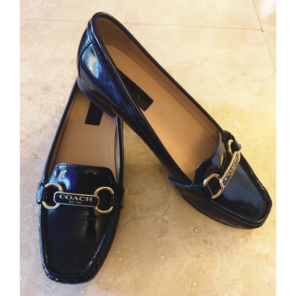 Coach Women’s Black Leather Loafers